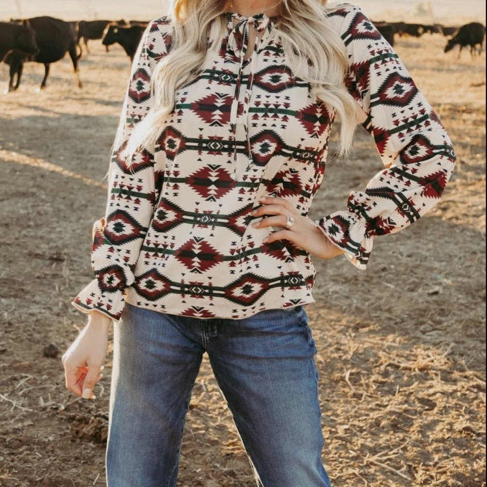 Aztec Print Women's Top